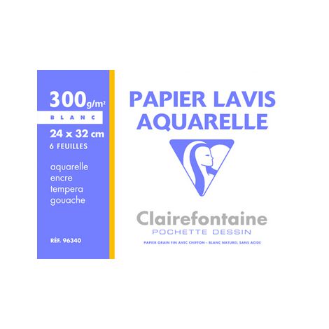 Papier do akwareli Clairefontaine A4+/6/300g